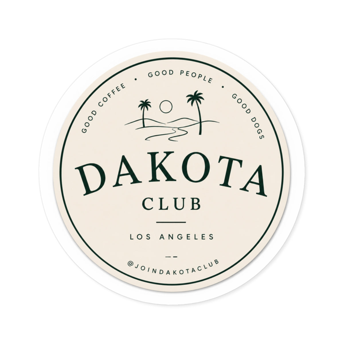 Dakota Club Round Sticker (Indoor/Outdoor)