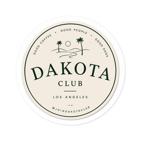 Dakota Club Round Sticker (Indoor/Outdoor)